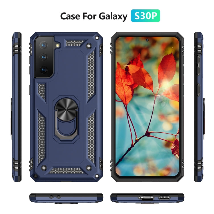For Samsung Galaxy S21+ 5G Shockproof TPU + PC Protective Case with 360 Degree Rotating Holder
