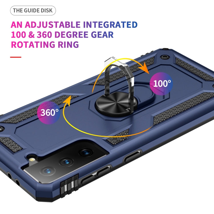 For Samsung Galaxy S21+ 5G Shockproof TPU + PC Protective Case with 360 Degree Rotating Holder
