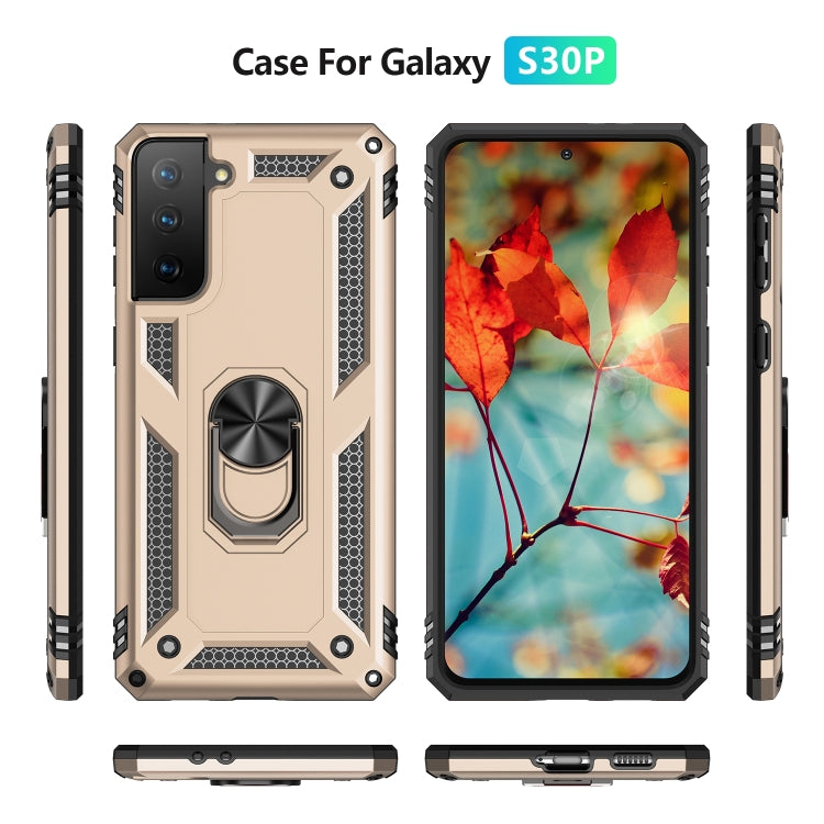 For Samsung Galaxy S21+ 5G Shockproof TPU + PC Protective Case with 360 Degree Rotating Holder