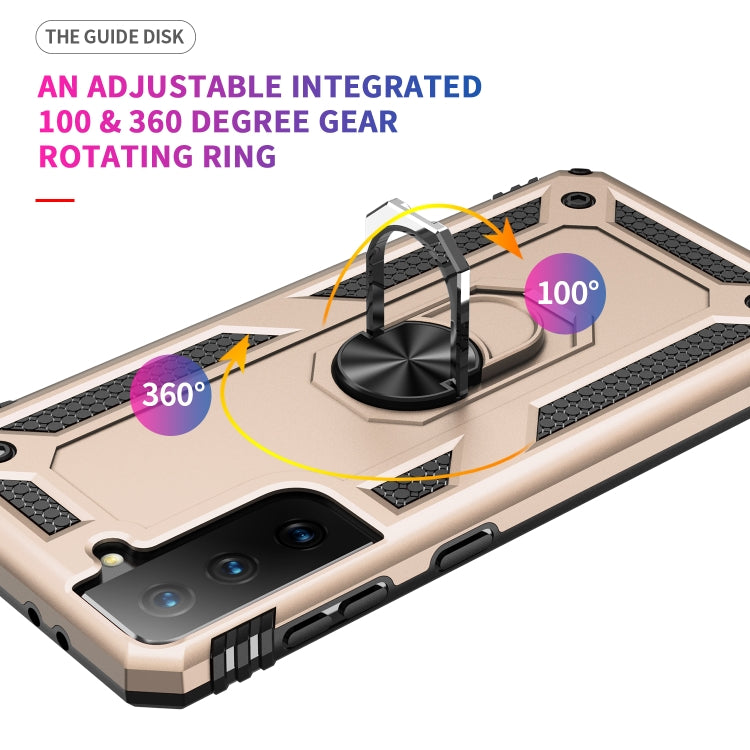 For Samsung Galaxy S21+ 5G Shockproof TPU + PC Protective Case with 360 Degree Rotating Holder