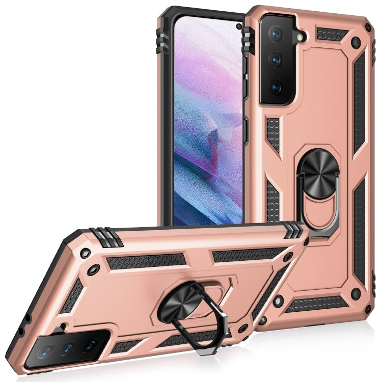 For Samsung Galaxy S21+ 5G Shockproof TPU + PC Protective Case with 360 Degree Rotating Holder