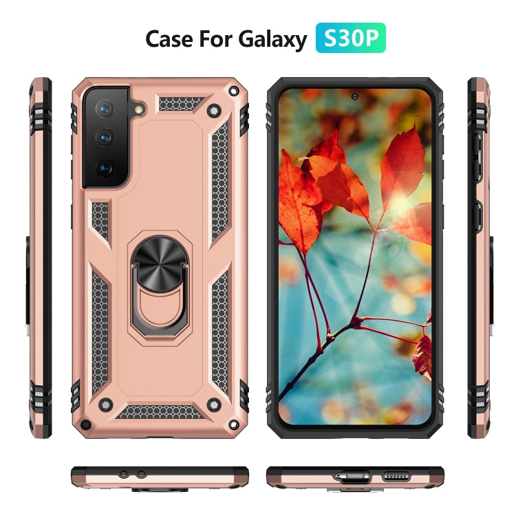For Samsung Galaxy S21+ 5G Shockproof TPU + PC Protective Case with 360 Degree Rotating Holder