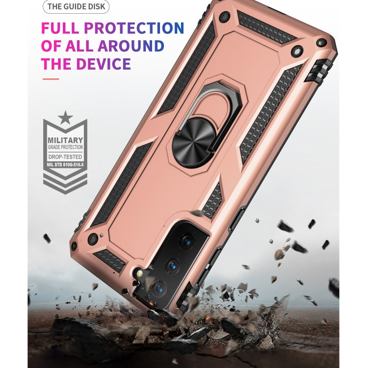 For Samsung Galaxy S21+ 5G Shockproof TPU + PC Protective Case with 360 Degree Rotating Holder