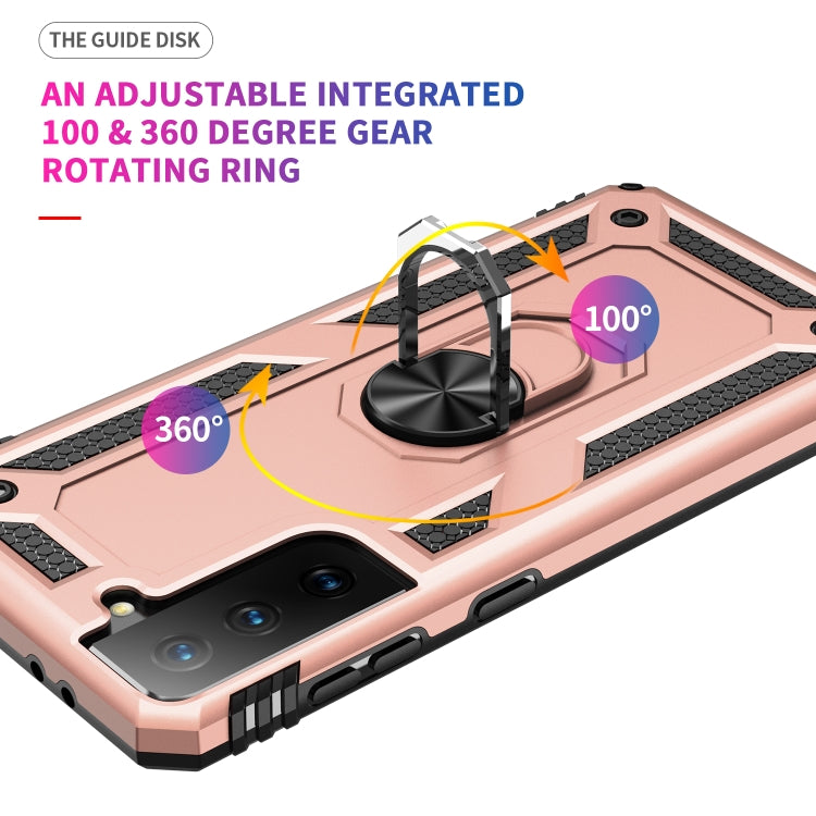 For Samsung Galaxy S21+ 5G Shockproof TPU + PC Protective Case with 360 Degree Rotating Holder