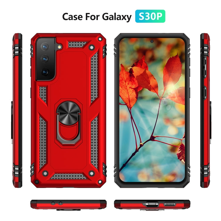 For Samsung Galaxy S21+ 5G Shockproof TPU + PC Protective Case with 360 Degree Rotating Holder