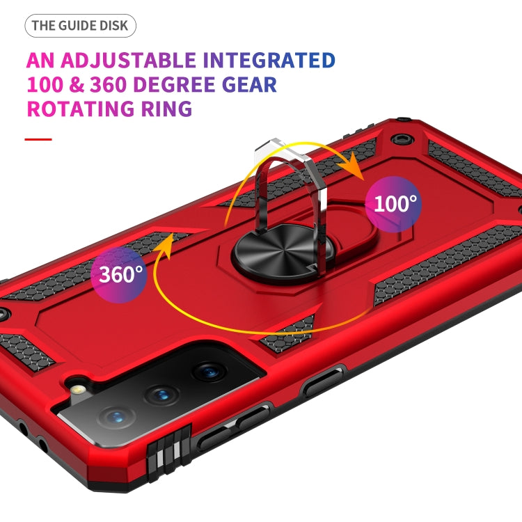 For Samsung Galaxy S21+ 5G Shockproof TPU + PC Protective Case with 360 Degree Rotating Holder