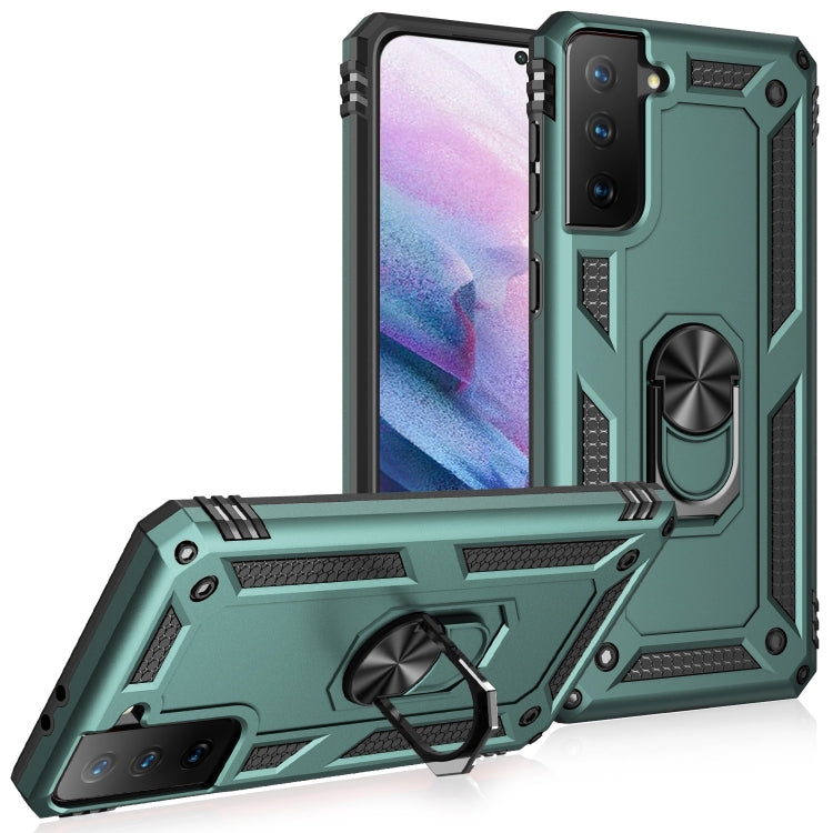 For Samsung Galaxy S21+ 5G Shockproof TPU + PC Protective Case with 360 Degree Rotating Holder