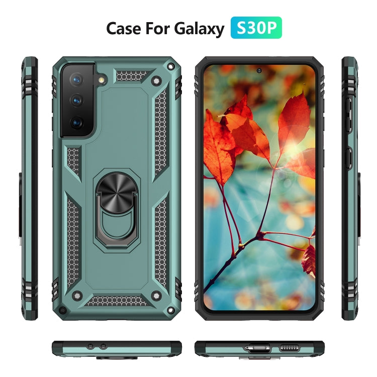 For Samsung Galaxy S21+ 5G Shockproof TPU + PC Protective Case with 360 Degree Rotating Holder