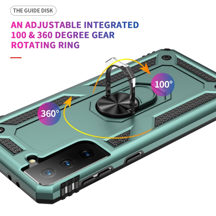 For Samsung Galaxy S21+ 5G Shockproof TPU + PC Protective Case with 360 Degree Rotating Holder