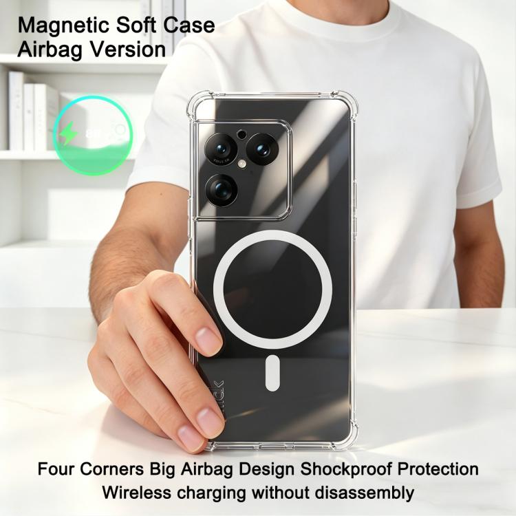 For Sony Xperia 1 VIII imak Magnetic Shockproof Airbag TPU Phone Case - Transparent