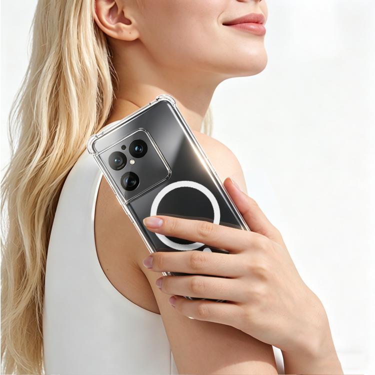 For Sony Xperia 1 VIII imak Magnetic Shockproof Airbag TPU Phone Case - Transparent