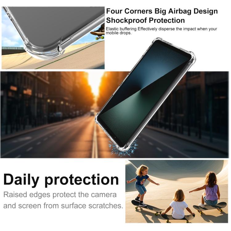 For Sony Xperia 1 VIII imak Magnetic Shockproof Airbag TPU Phone Case - Transparent