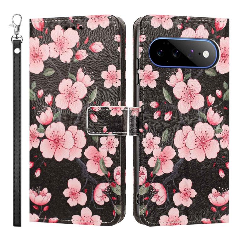 For Google Pixel 11 Pro XL Painted Pattern Vegan Leather Phone Case with Strap