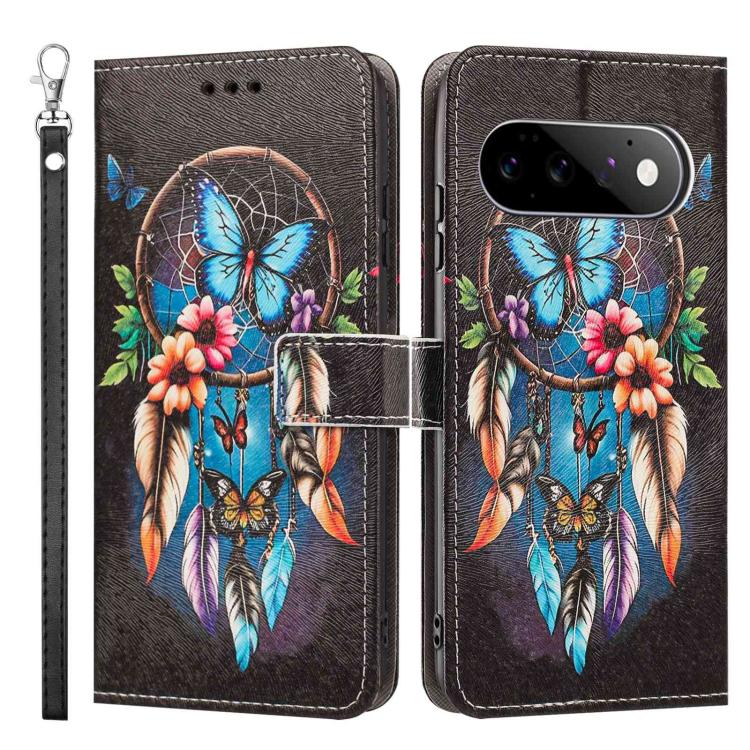 For Google Pixel 11 Pro / 11 Painted Pattern Vegan Leather Phone Case with Strap
