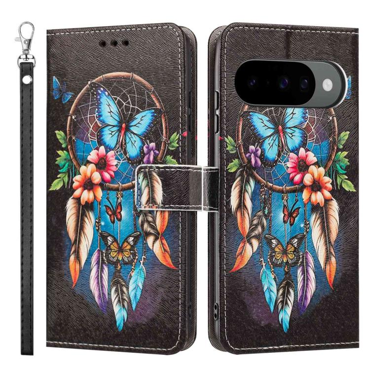 For Google Pixel 10 Pro XL Painted Pattern Vegan Leather Phone Case with Strap