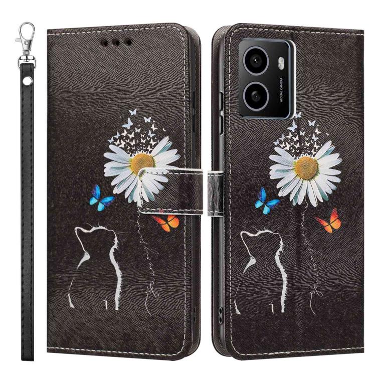For HMD Pulse/Pulse Pro/Pulse+ Painted Pattern Vegan Leather Phone Case with Strap