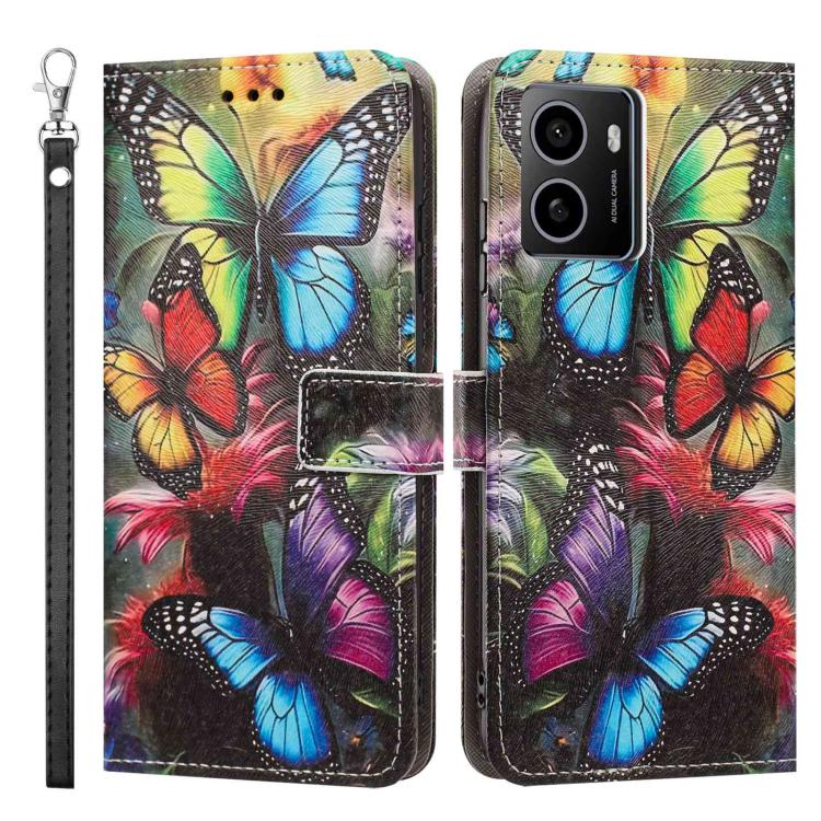 For HMD Pulse/Pulse Pro/Pulse+ Painted Pattern Vegan Leather Phone Case with Strap