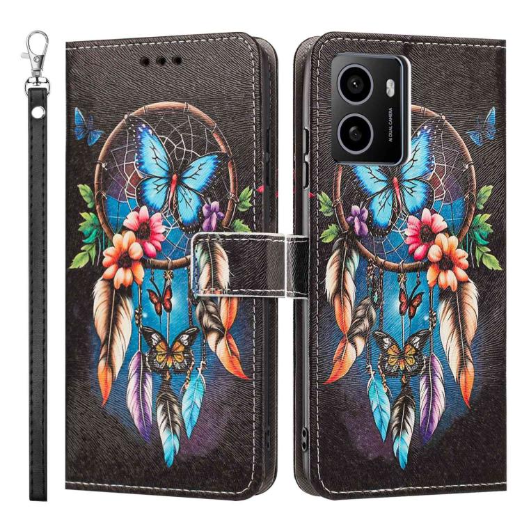 For HMD Pulse/Pulse Pro/Pulse+ Painted Pattern Vegan Leather Phone Case with Strap