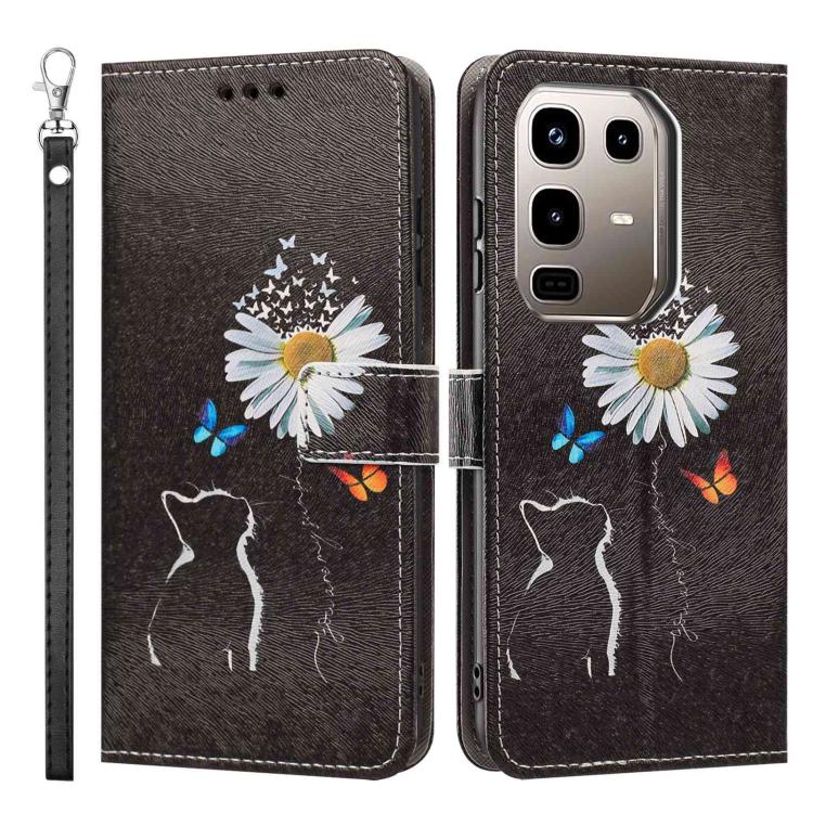 For Infinix Note 50 Pro+ Painted Pattern Vegan Leather Phone Case with Strap