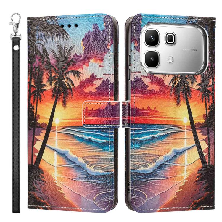 For Infinix Note 60 5G/60 Pro 5G Painted Pattern Vegan Leather Phone Case with Strap