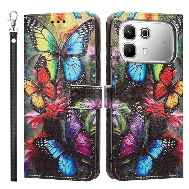 For Infinix Note 60 5G/60 Pro 5G Painted Pattern Vegan Leather Phone Case with Strap