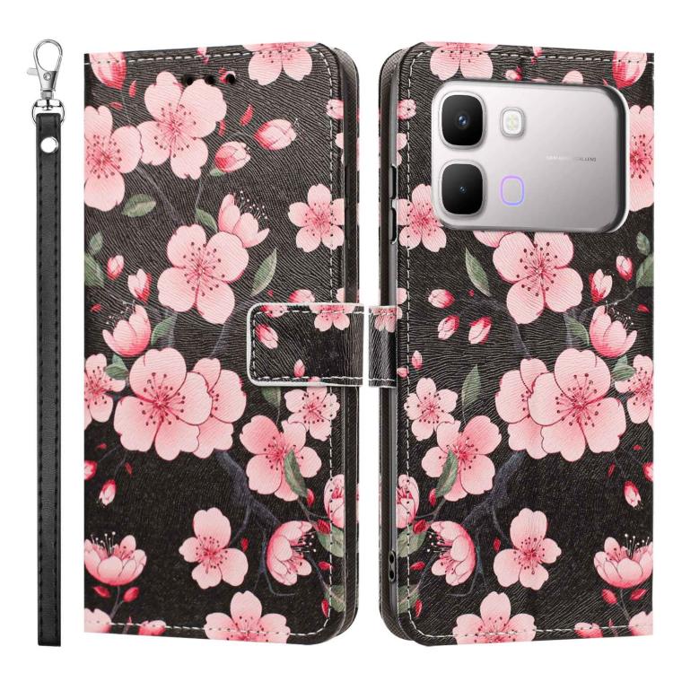 For Infinix Note Edge 5G Painted Pattern Vegan Leather Phone Case with Strap