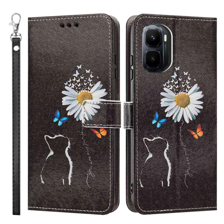 For Infinix GT 50 Pro 5G Painted Pattern Vegan Leather Phone Case with Strap