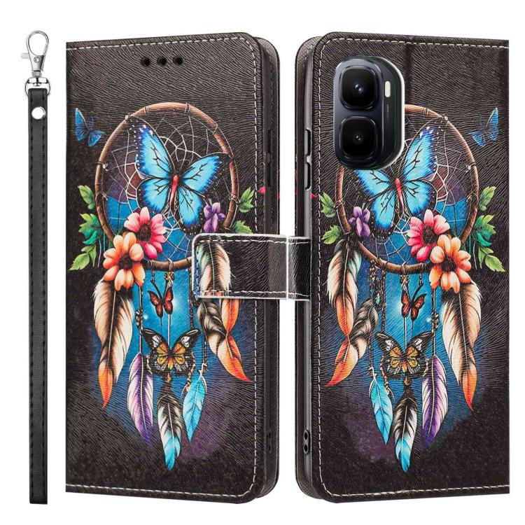 For Infinix GT 50 Pro 5G Painted Pattern Vegan Leather Phone Case with Strap
