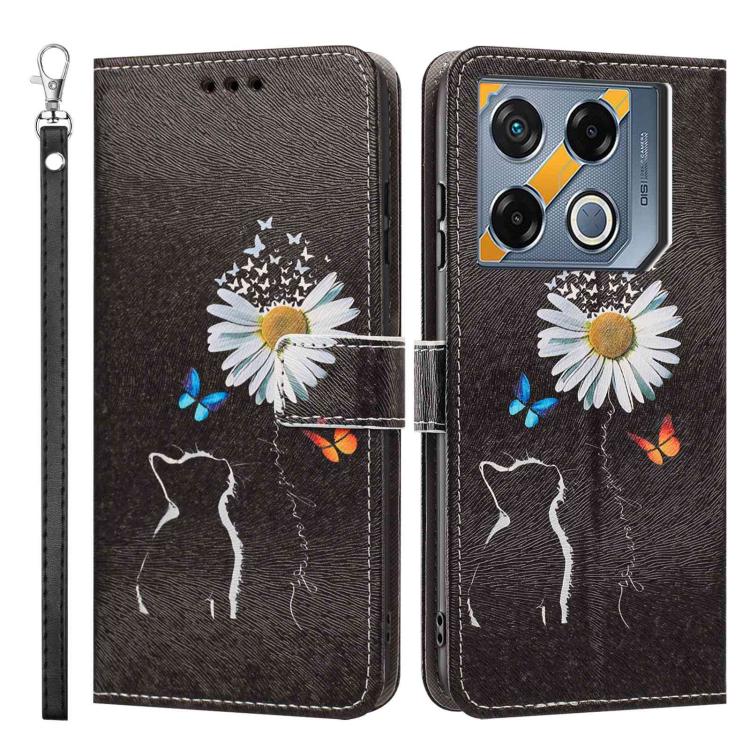 For Infinix GT 20 Pro Painted Pattern Vegan Leather Phone Case with Strap