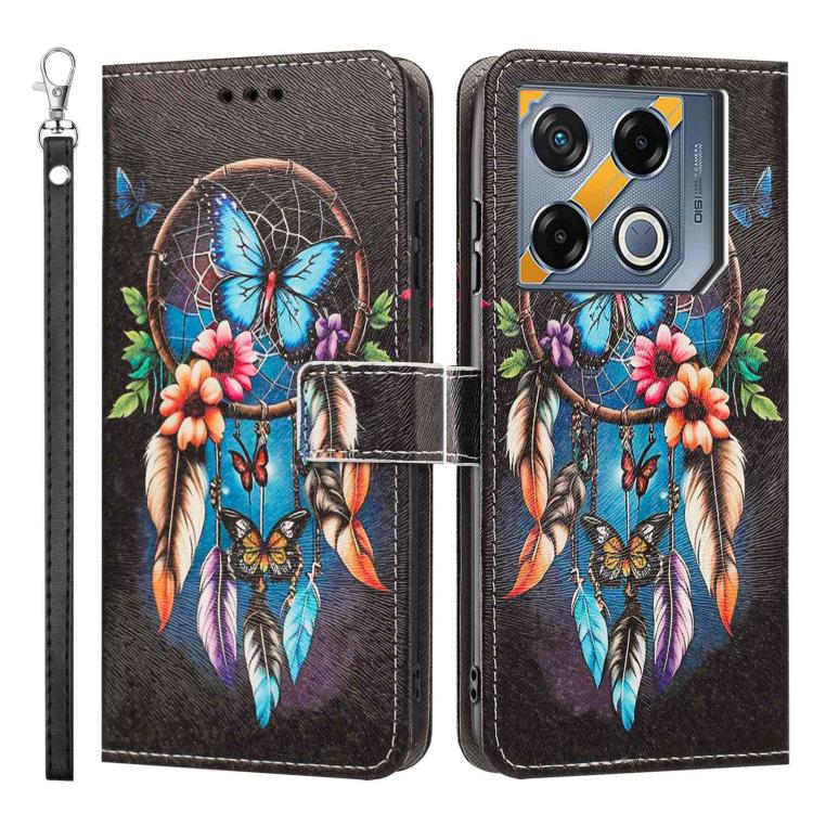 For Infinix GT 20 Pro Painted Pattern Vegan Leather Phone Case with Strap