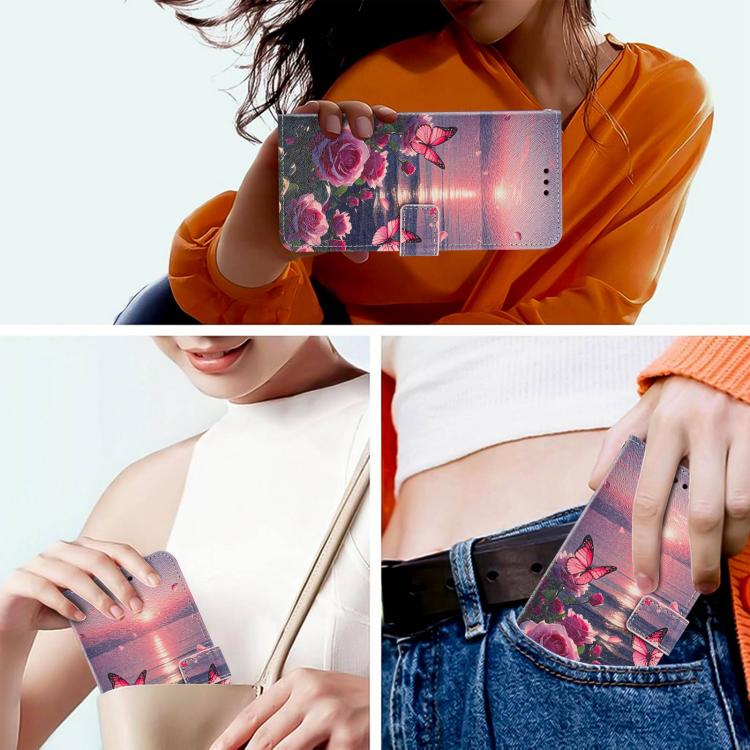 For Infinix Hot 30 Painted Pattern Vegan Leather Phone Case with Strap