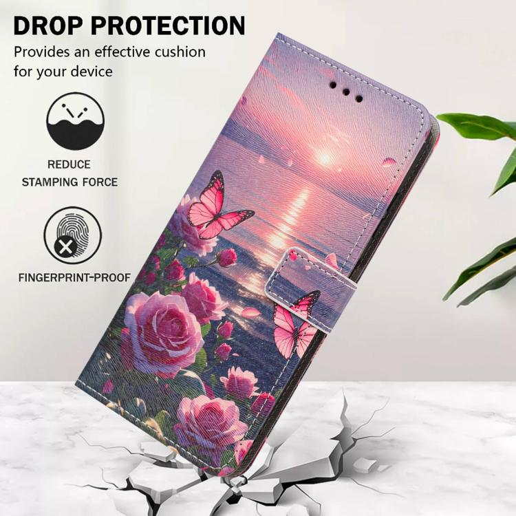 For Infinix Hot 30 Painted Pattern Vegan Leather Phone Case with Strap