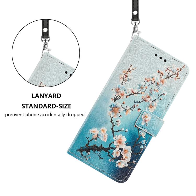 For Infinix Hot 30 Painted Pattern Vegan Leather Phone Case with Strap