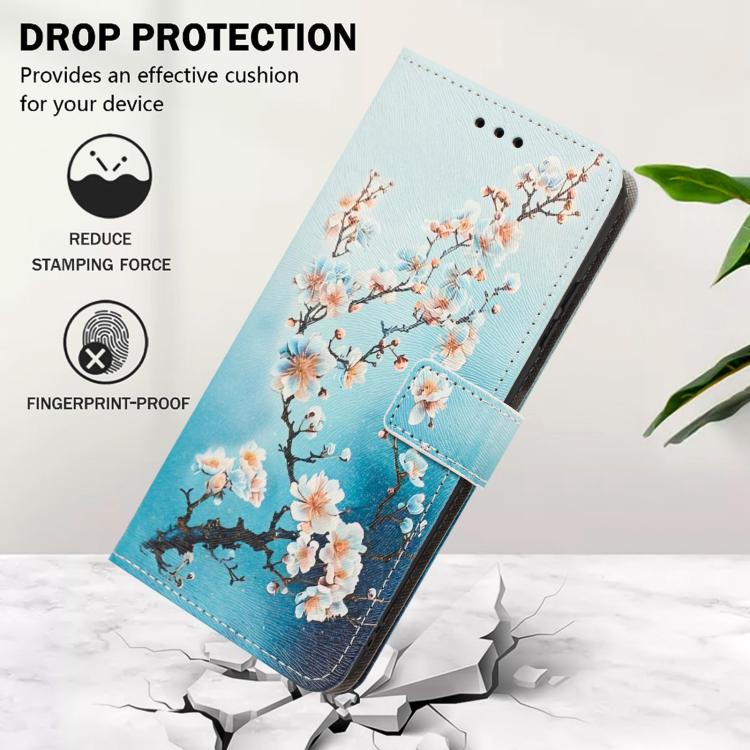 For Infinix Hot 30 Painted Pattern Vegan Leather Phone Case with Strap