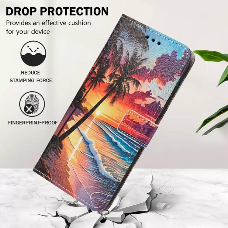 For Infinix Hot 30 Painted Pattern Vegan Leather Phone Case with Strap