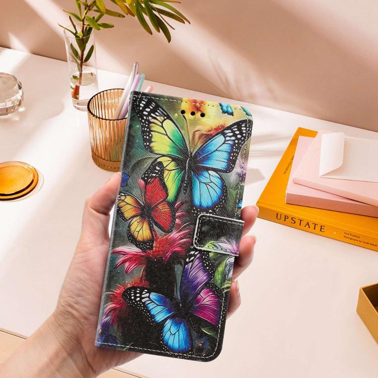 For Infinix Hot 30 Painted Pattern Vegan Leather Phone Case with Strap