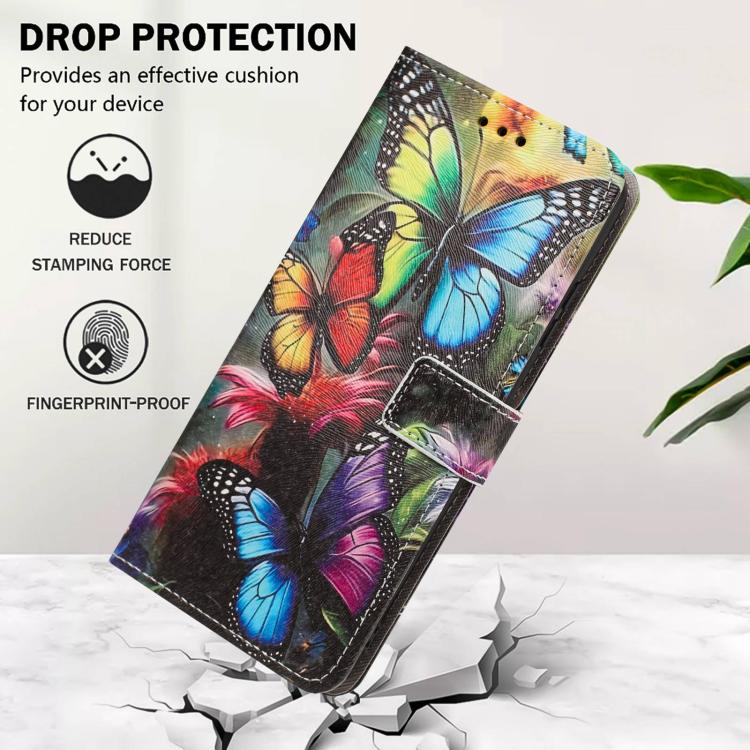 For Infinix Hot 30 Painted Pattern Vegan Leather Phone Case with Strap