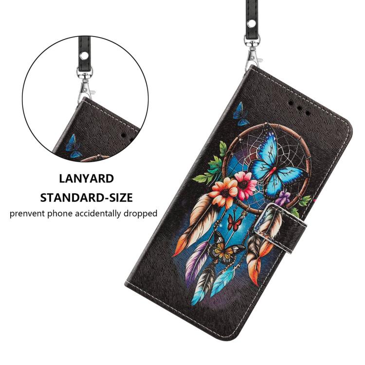 For Infinix Hot 30 Painted Pattern Vegan Leather Phone Case with Strap