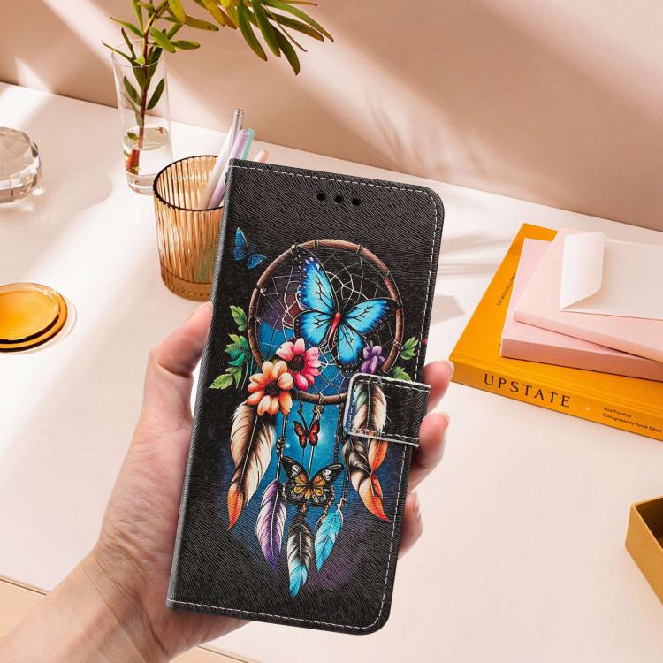 For Infinix Hot 30 Painted Pattern Vegan Leather Phone Case with Strap