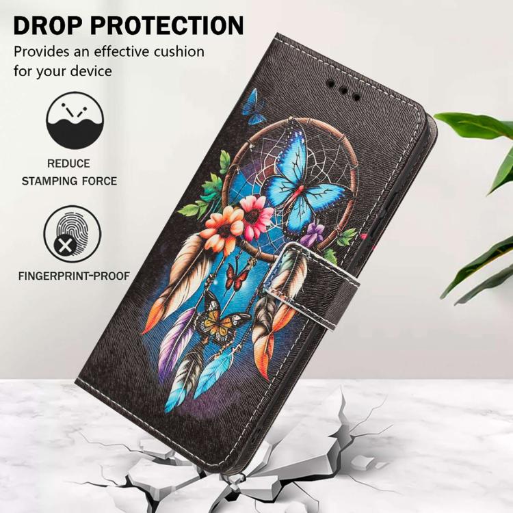 For Infinix Hot 30 Painted Pattern Vegan Leather Phone Case with Strap