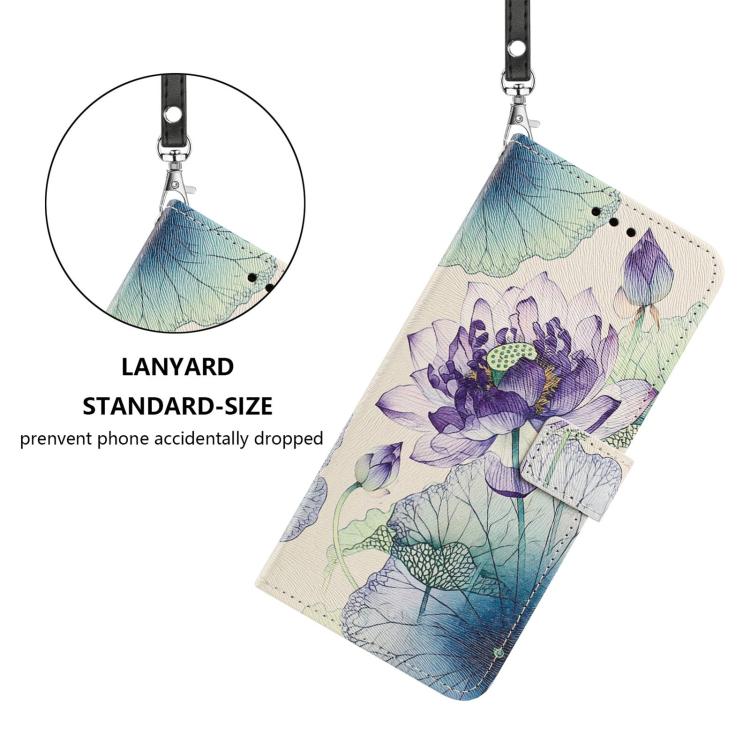 For Infinix Hot 30 Painted Pattern Vegan Leather Phone Case with Strap