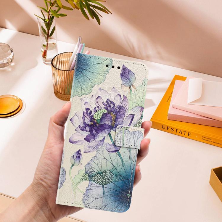 For Infinix Hot 30 Painted Pattern Vegan Leather Phone Case with Strap