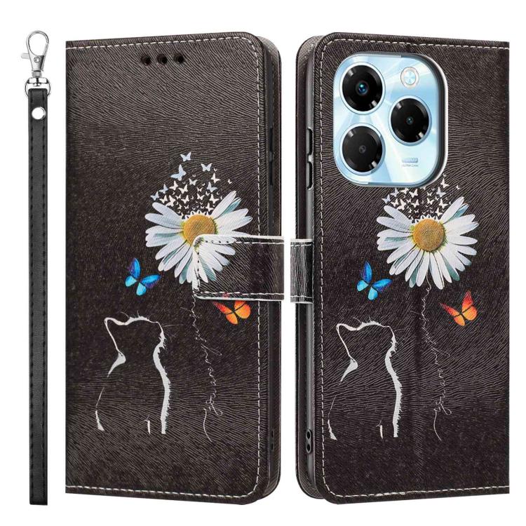 For Infinix Note 40X 5G Painted Pattern Vegan Leather Phone Case with Strap
