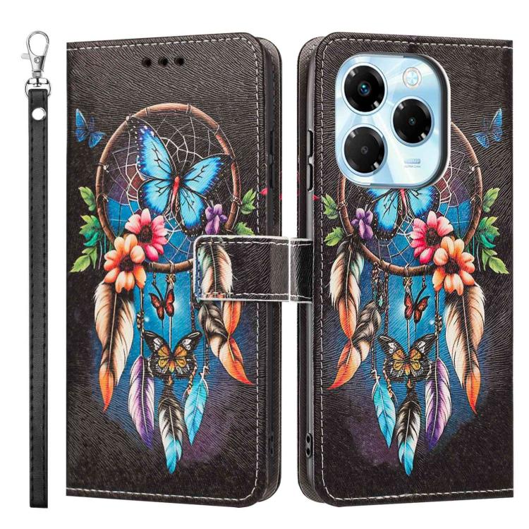For Infinix Note 40X 5G Painted Pattern Vegan Leather Phone Case with Strap