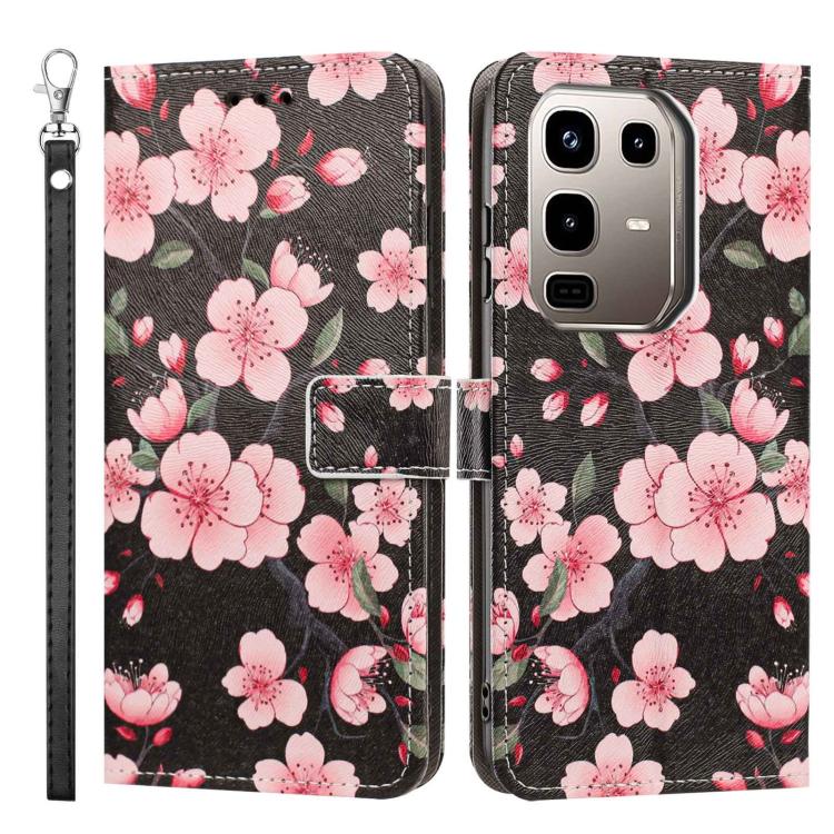 For Infinix Note 50 4G/50 Pro 4G Painted Pattern Vegan Leather Phone Case with Strap