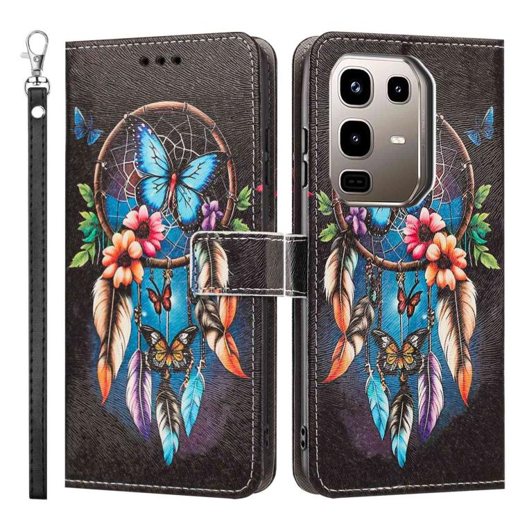 For Infinix Note 50 4G/50 Pro 4G Painted Pattern Vegan Leather Phone Case with Strap