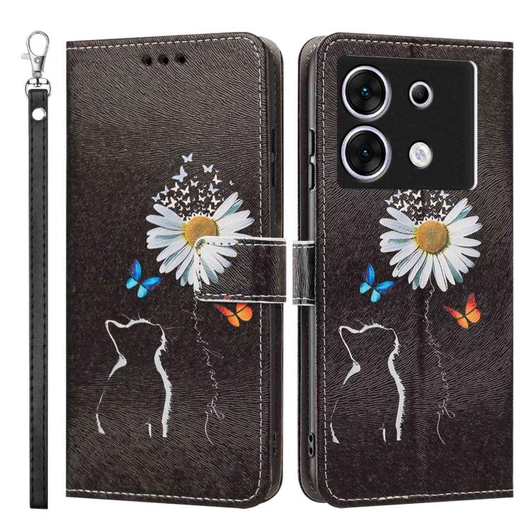 For Infinix Zero 30 5G Painted Pattern Vegan Leather Phone Case with Strap