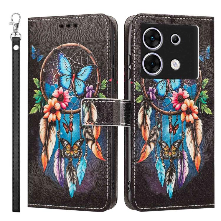For Infinix Zero 30 5G Painted Pattern Vegan Leather Phone Case with Strap