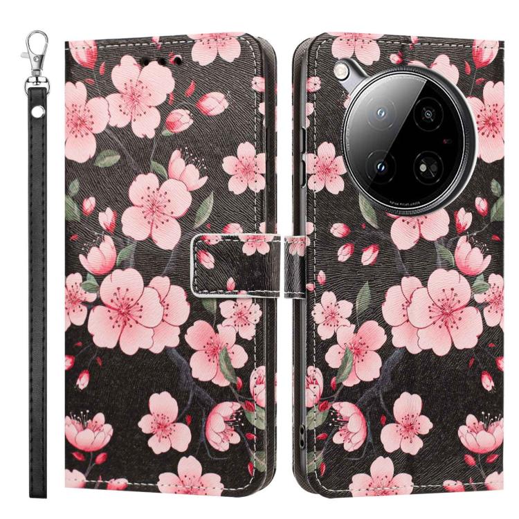For Infinix Zero 40/Zero 40 4G Painted Pattern Vegan Leather Phone Case with Strap