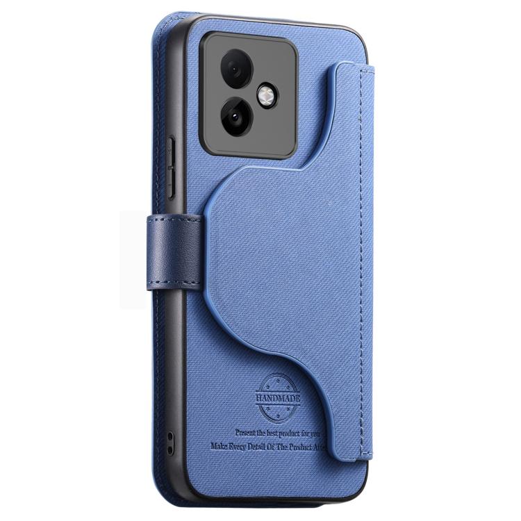 For Honor X60 GT Twill Fabric MagSafe RFID Anti-theft Zipper Wallet Leather Phone Case